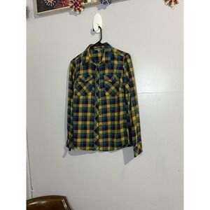 Duluth Trading Co. Multicolor Plaid Button Down Flannel Shirt Womens XS Country